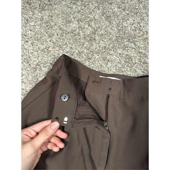 & Other Stories Tapered Cuff Trousers Pants Dark Brown High Rise Womens Size 0 - Picture 5 of 12